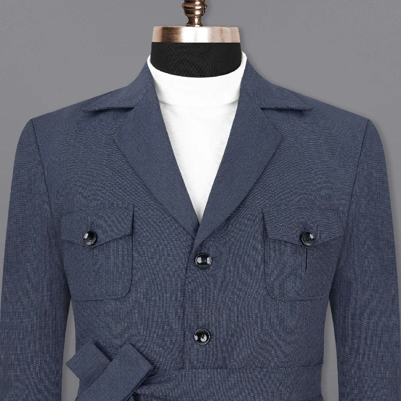 Tuna Blue Premium Cotton Designer Sports Blazer