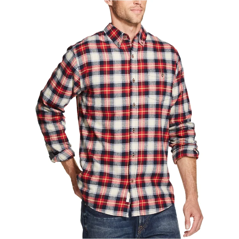 Weatherproof Mens Flannel Plaid Button Up Shirt