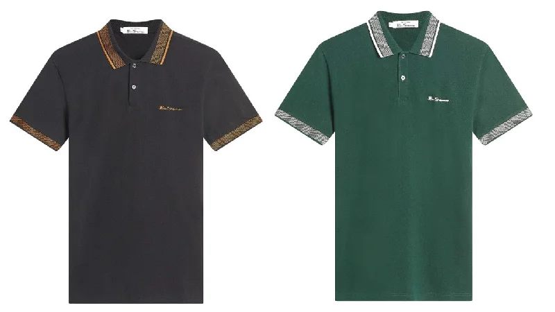 Ben Sherman (0074022IL) Men's Contrast Collar Polo in 2 Colours, 2XL to 5XL