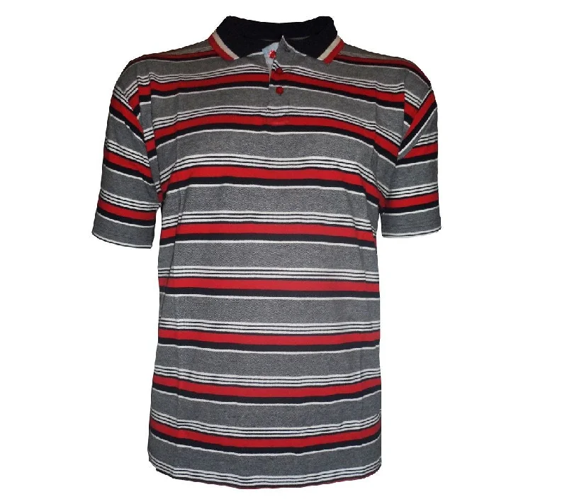 Cotton Valley Pure Cotton Engineered Striped Polo Shirt (04996) in Size 2XL to 6XL, 2 Color Options