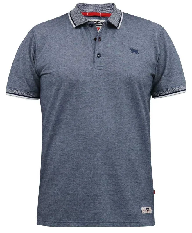 D555 GIBRALTAR Pique Short Sleeve Polo Shirt for Men's (611512) in Navy/Blue, 3XL-6XL