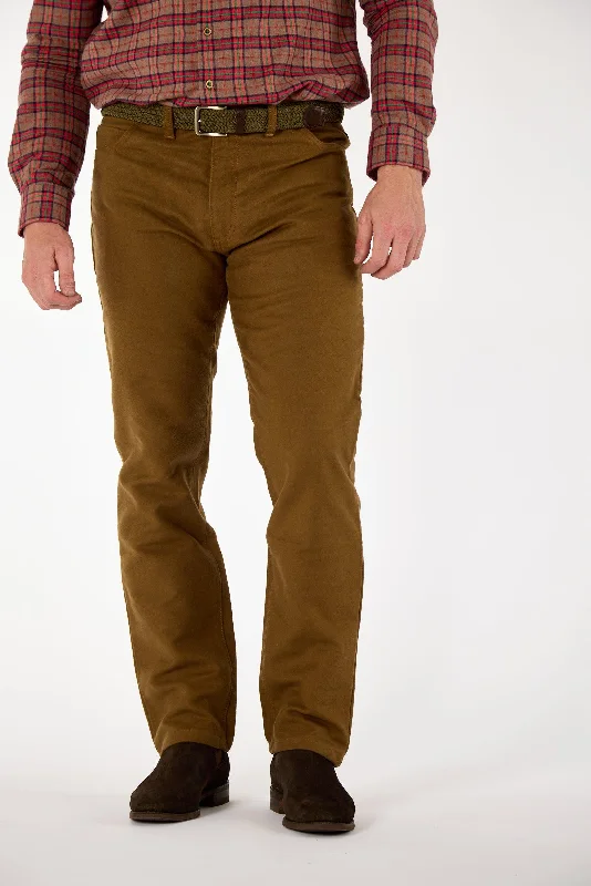 Gun Hill Men's Quality Moleskin Jeans midnight olive tan stone