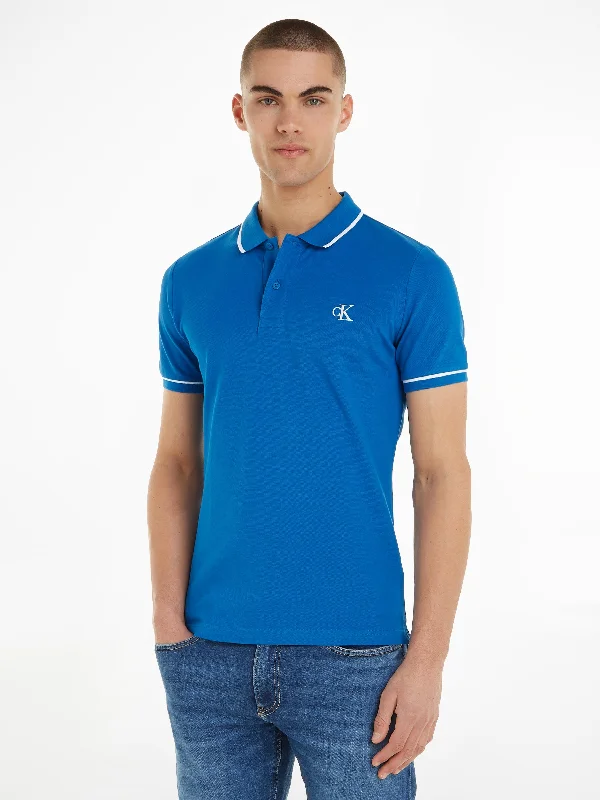 Tipping Slim Polo in Blue