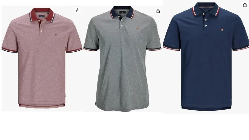 Jack & Jones JPRBLUWIN Short Sleeve Polo for Mens in 3 Colours, 1XL-6XL