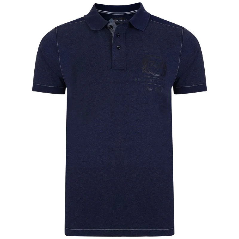 KAM Pure Cotton Mens Jersey Polo With Digital Print (5118)