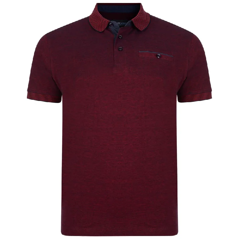 KAM Pure Cotton Mens Melange Two Tone Polo (5119)