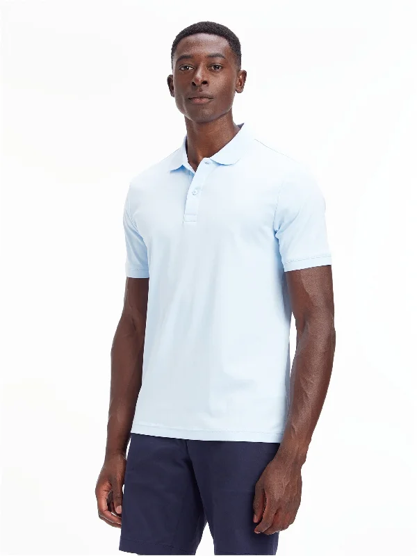 Calvin Klein Smooth Cotton Slim Polo Kingly Blue