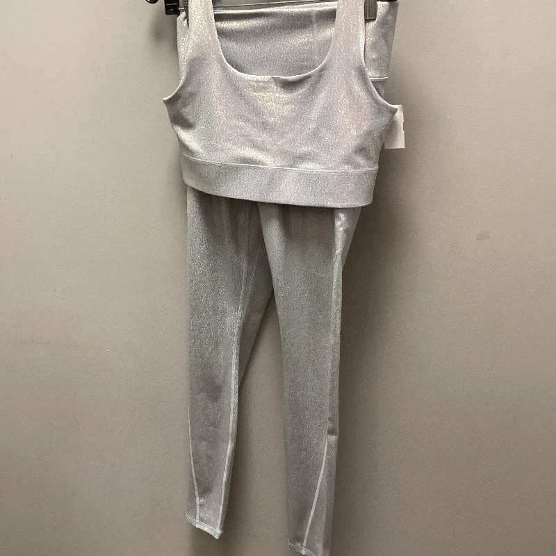 Athletic Pants 2pc By Fabletics In Silver, Size: M