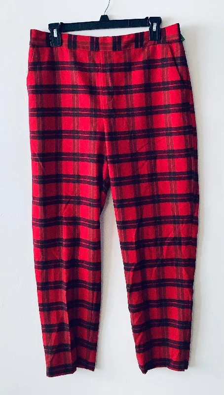 Pants Cropped By Banana Republic In Red, Size: 10