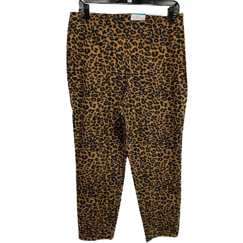 Pants Cropped By Time And Tru In Animal Print, Size: 16