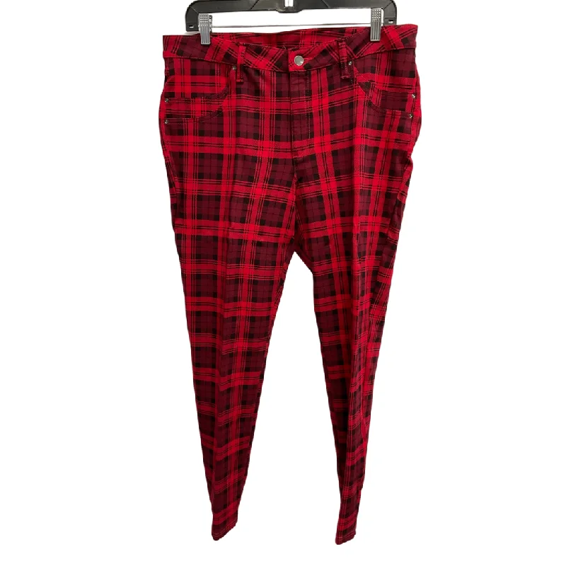 Pants Cropped By Time And Tru In Red, Size: 16