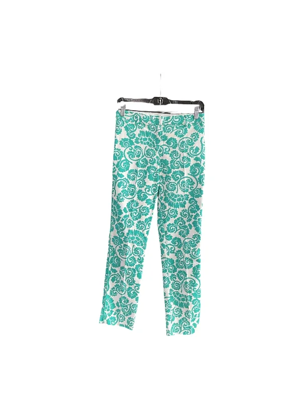 Pants Designer By Tory Burch In Blue & White, Size: 0