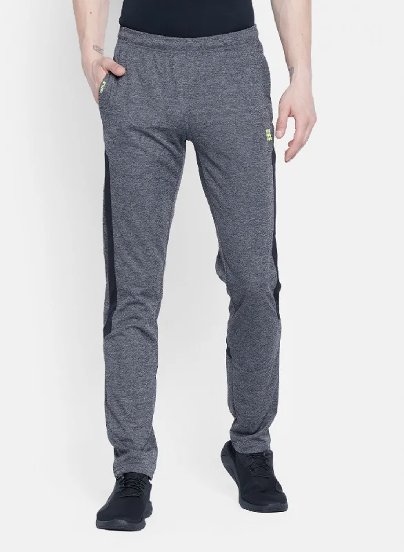 Mens Grey Self Design Lower