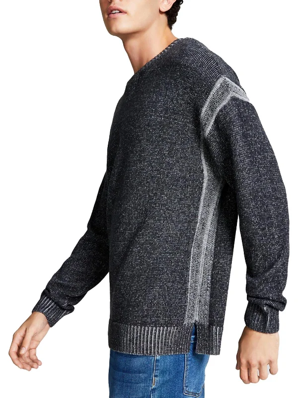 Mens Oversized Pullover Crewneck Sweater