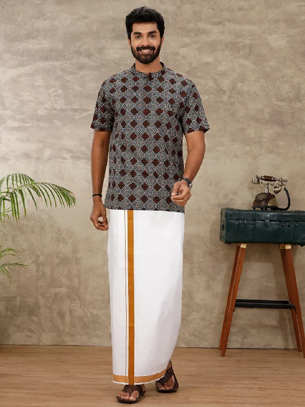 Men Single Dhoti with Matching Kurta Set OC25