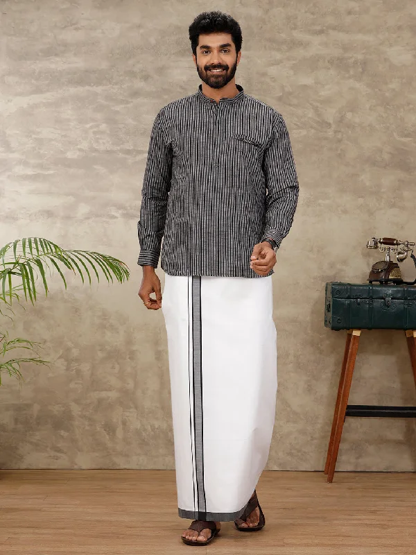 Men Single Dhoti with Matching Kurta Set PB11