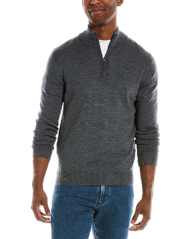 Quincy Wool 1/4-Zip Mock Sweater