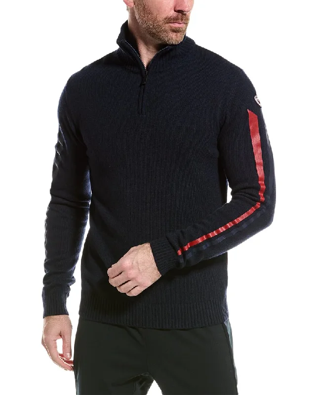 Rossignol Signature Sleeve Wool & Cashmere-Blend 1/4-Zip Sweater