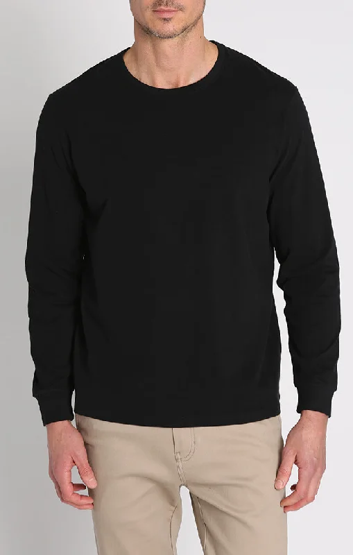 Bryant Long Sleeve Sueded Cotton Crewneck