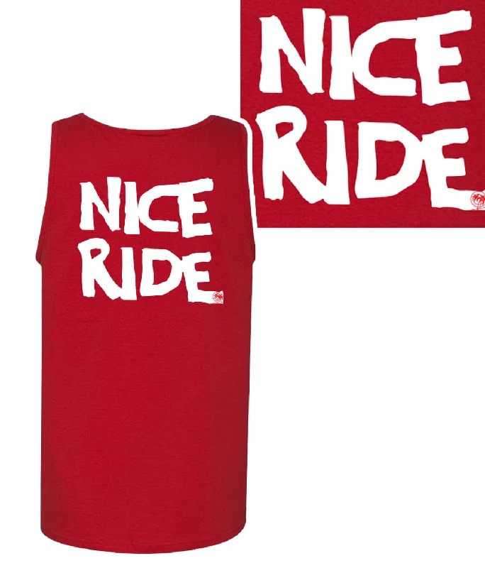 CR RIDE - Red 100% Cotton Men's Tank Top