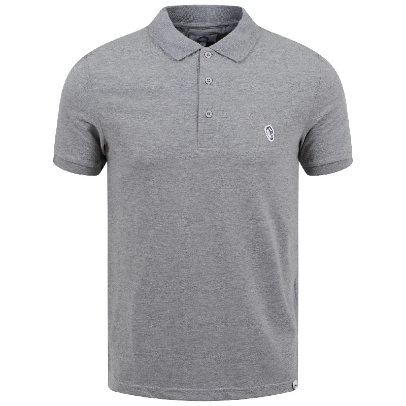 Grey Golf Bag Badge Polo Grey Marl - AW23