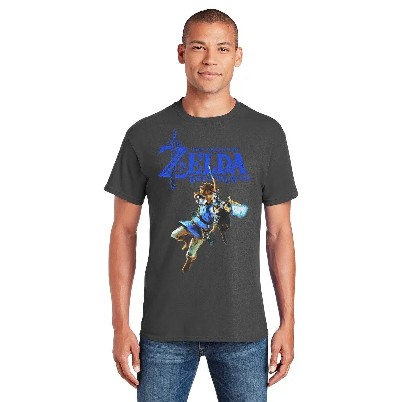 Legend of Zelda Breath of the Wild Men's T-Shirt, Charcoal