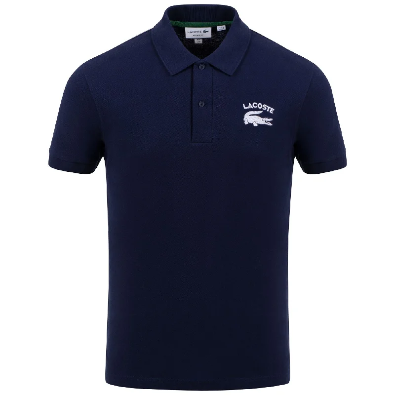 Print Contrast Logo Polo Navy - AW23