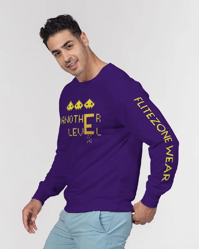 PURPLE FLITE Men's Classic French Terry Crewneck Pullover