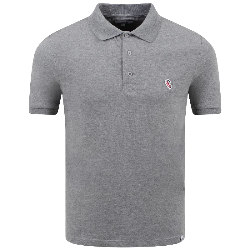 Red Golf Bag Badge Polo Grey Marl - AW23