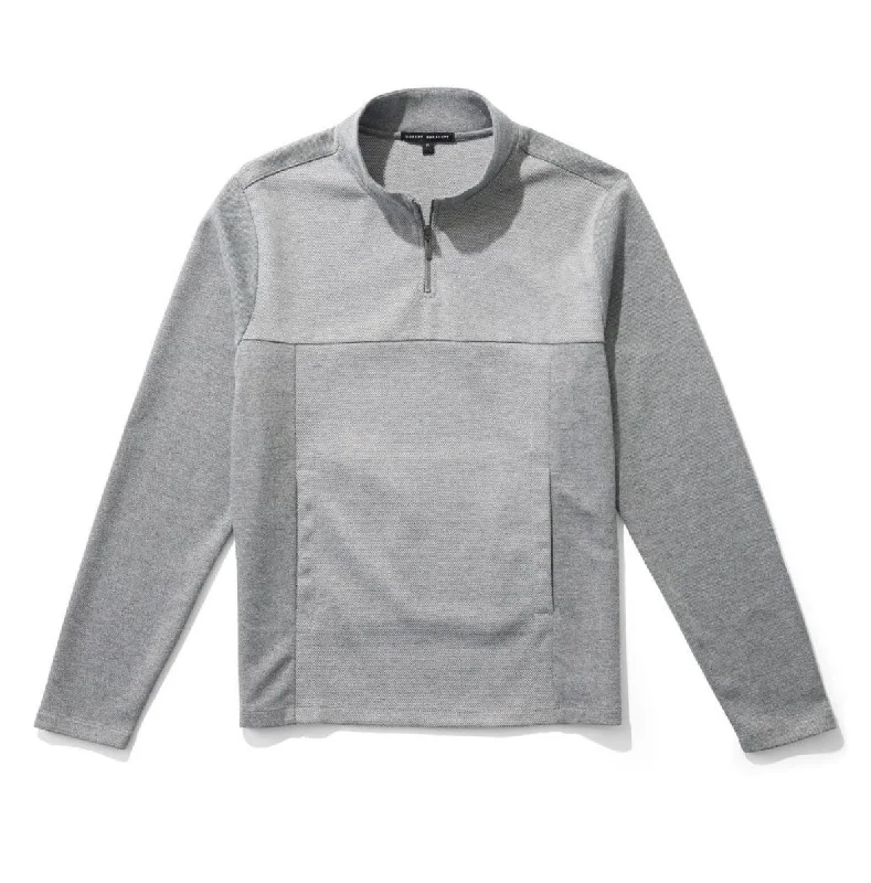 Robert Barakett Milligan LS Half Zip Grey