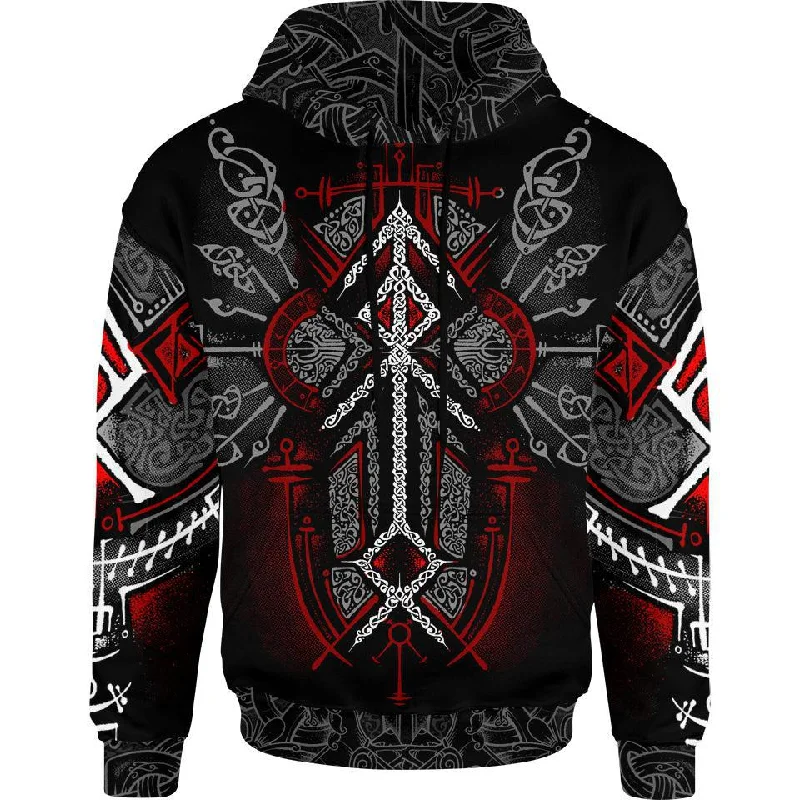 Runes of Loki Pullover Hoodie - Red Edition