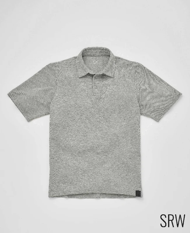 Marl Grey Short Sleeve Active Polo Shirt