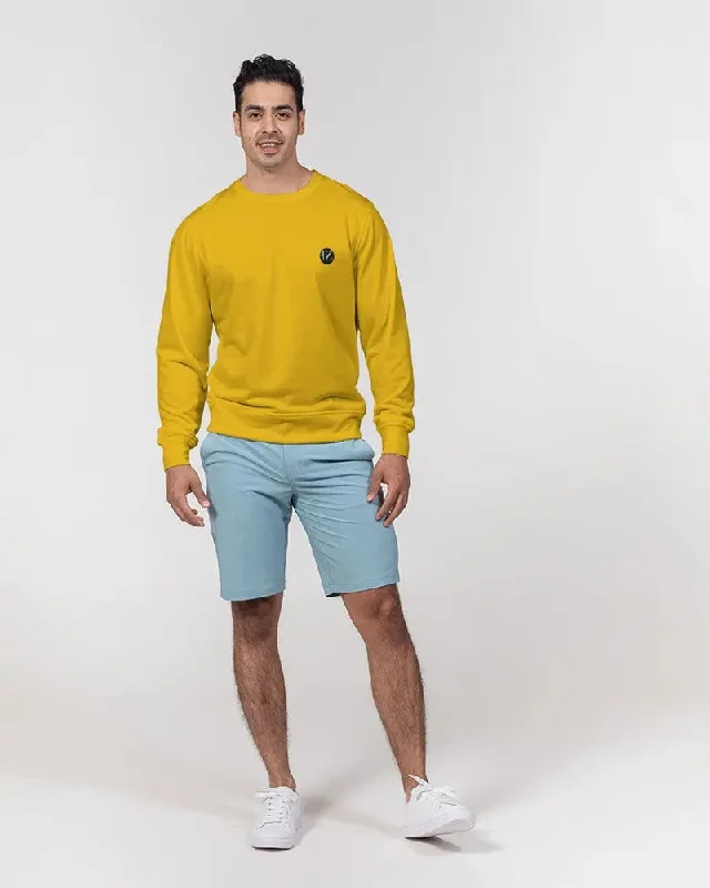 YELLOW ZONE Men's Classic French Terry Crewneck Pullover